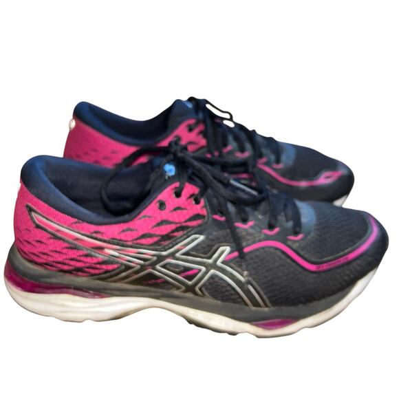 ASICS WOMENS GEL CUMULUS 10 RUNNING SHOES SIZE pink black - Picture 1 of 10